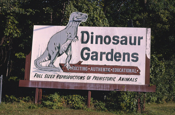 Dinosaur Gardens - Old Postcard View